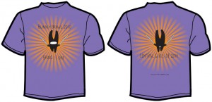 Ninja Bunny T-shirt design, front & back.